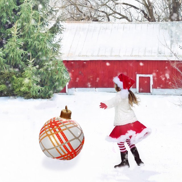 WLOELOEW Multicolor Outdoor Christmas Inflatable Decorated Christmas Inflatable Christmas Tree Decorations