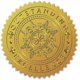 thumbnail image 1 of CRASPIRE 100pcs Embossed Gold Foil Certificate Seals Self Adhesive Sticker Medal Decoration Stickers Certification Graduation Corporate Seals Notary S, 1 of 4