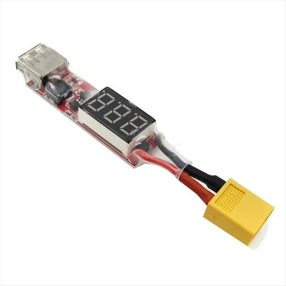Convertidor de Batería de Litio Lipo 2S-6S A Cargador USB con Placa Adaptadora de Visualización de Voltaje para Proteger las Funciones del Teléfono.
