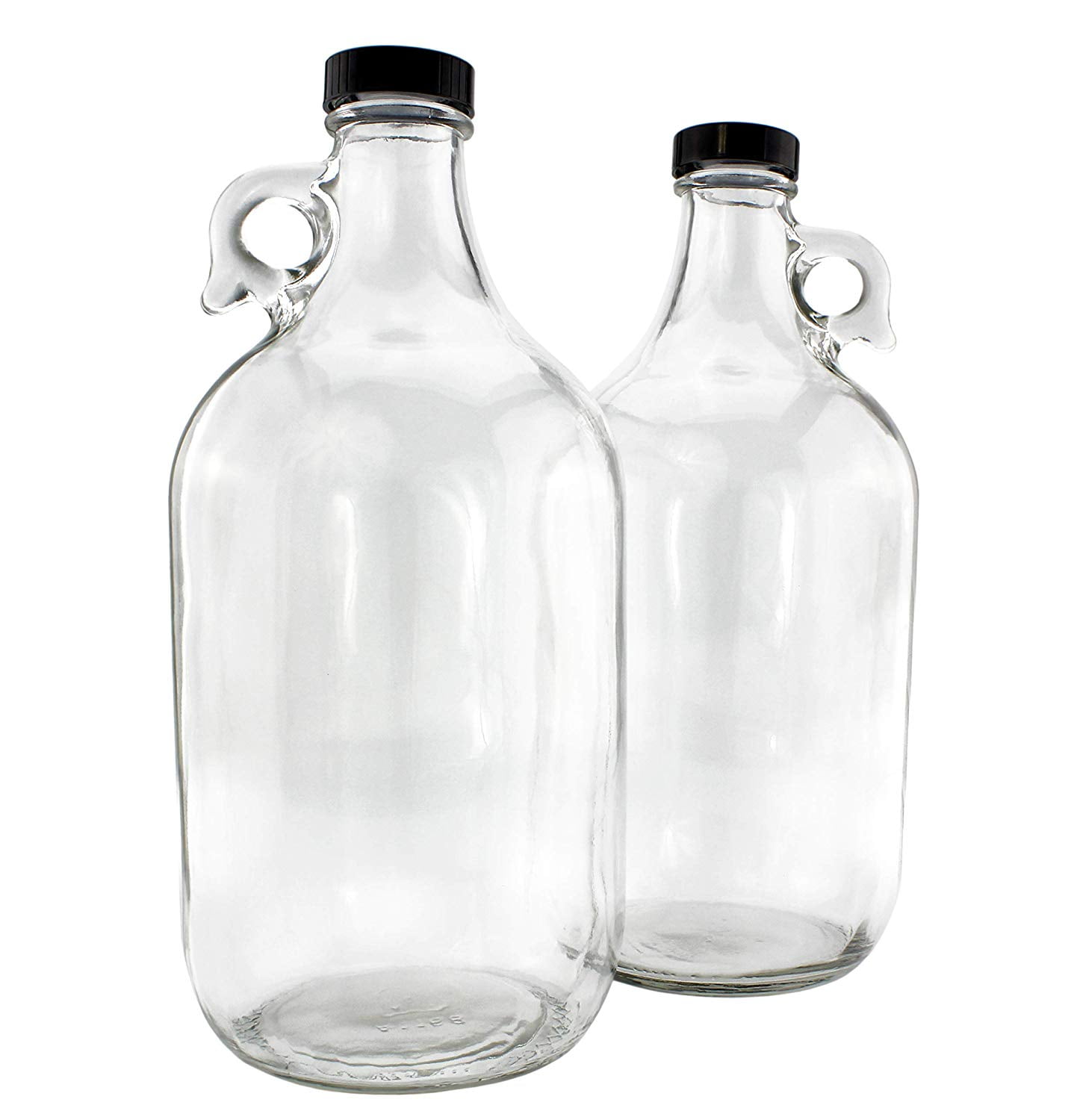 True Fabrications 1/2 Gallon Clear Glass Beer Growler - Reusable - With Poly