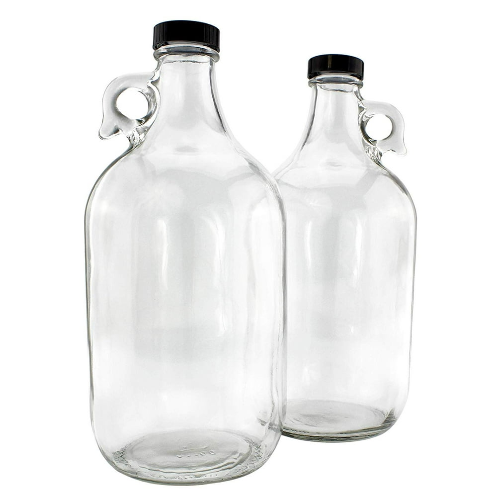 True Fabrications 1/2 Gallon Clear Glass Beer Growler Reusable With
