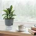 thumbnail image 3 of CHUANK 6 Inch Self Watering Planter Pots for Indoor Plants  3 Pack African Violet Pots with Wick Rope-Gray, 3 of 8