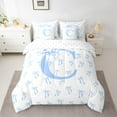thumbnail image 2 of Castle Fairy Bowknot Alphabet C 7 Pieces Bedding Comforter Set for Teens,Dreamy Princess Full Bedding Set Lightweight,Kawaii Bow Fitted Sheet Flat Sheet,Breathable Home Decor, 2 of 8