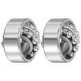 thumbnail image 1 of Unique Bargains 15x35x14mm 2202 Roulements à Billes Auto-Alignés Ouvert Type Acier Chromé 2 Pack, 1 of 5