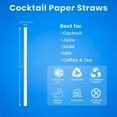 thumbnail image 6 of FPN Arbor Paper Drinking Straws 7.5 Inch White 550 Count | Eco Friendly Disposable Paper Straws for Cold Drinks, Juice & Party Supplies | Durable Compostable Drinking Straws Bulk Pack, 6 of 9