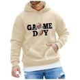thumbnail image 1 of VBARHMQRT Navy Hoodie Men Rugby Printed Pocket Drawstring Hooded Sweatshirt Casual Loose Comfortable Trendy Business Sweatshirt, 1 of 4