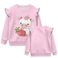 thumbnail image 5 of Garronmavis Cute Cow Kids Pullover Clothes Fashion Strawberry Casual Long Sleeve Fall Winter Tops Lightweight 3T Clothes for Girls Warm Kids Sweatshirts Pullover for Outdoor Activities, 5 of 7