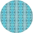 thumbnail image 1 of Ahgly Company Machine Washable Indoor Square Transitional Macaw Blue Green Area Rugs, 3' Square, 1 of 7
