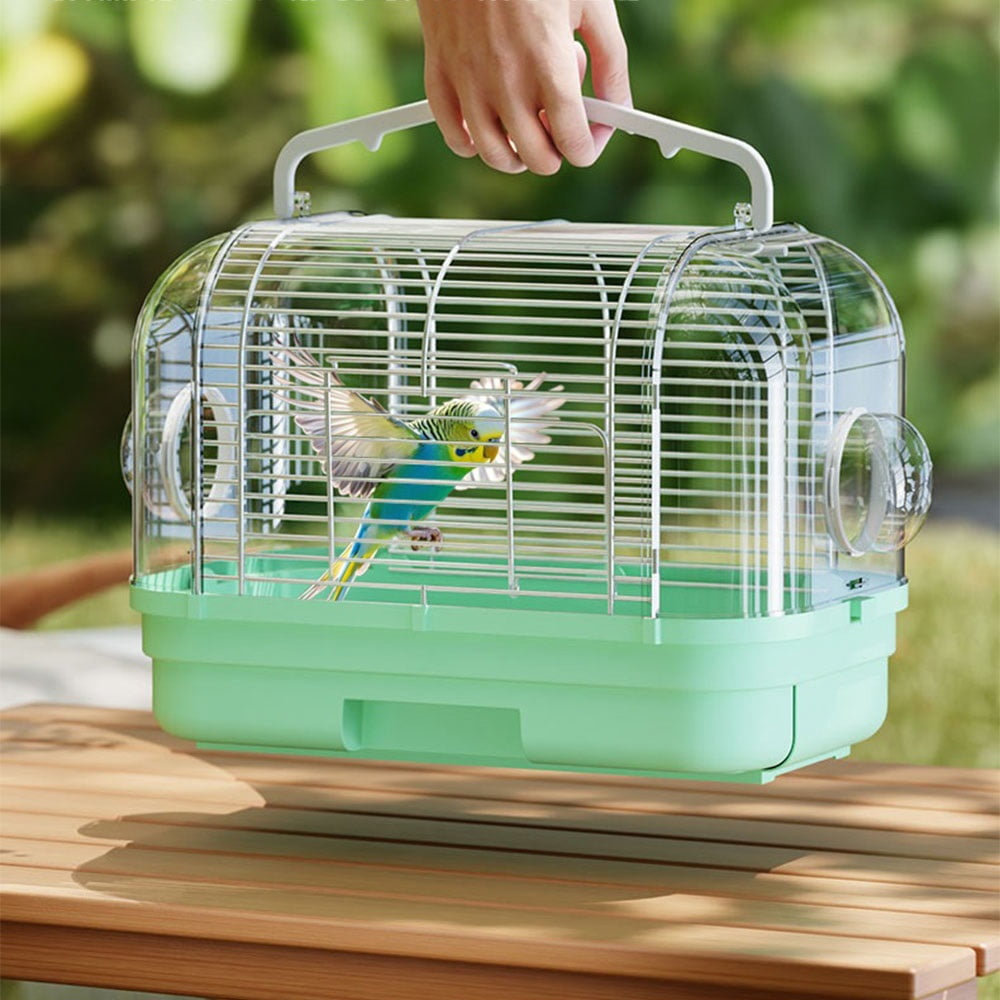 Portable Parrot Carrier Cage Outdoor Handheld Bird Bag  Deep drawer Chassis Detachable Cockatiels