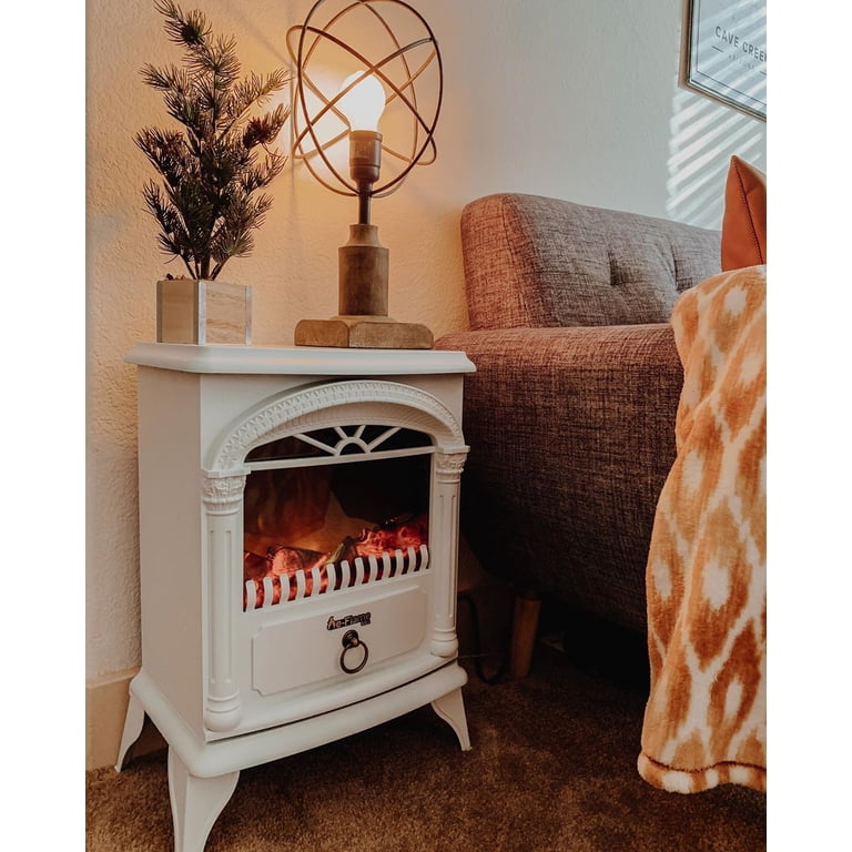 E-Flame USA Hamilton Free Standing Electric Fireplace Stove - White -  Walmart.com