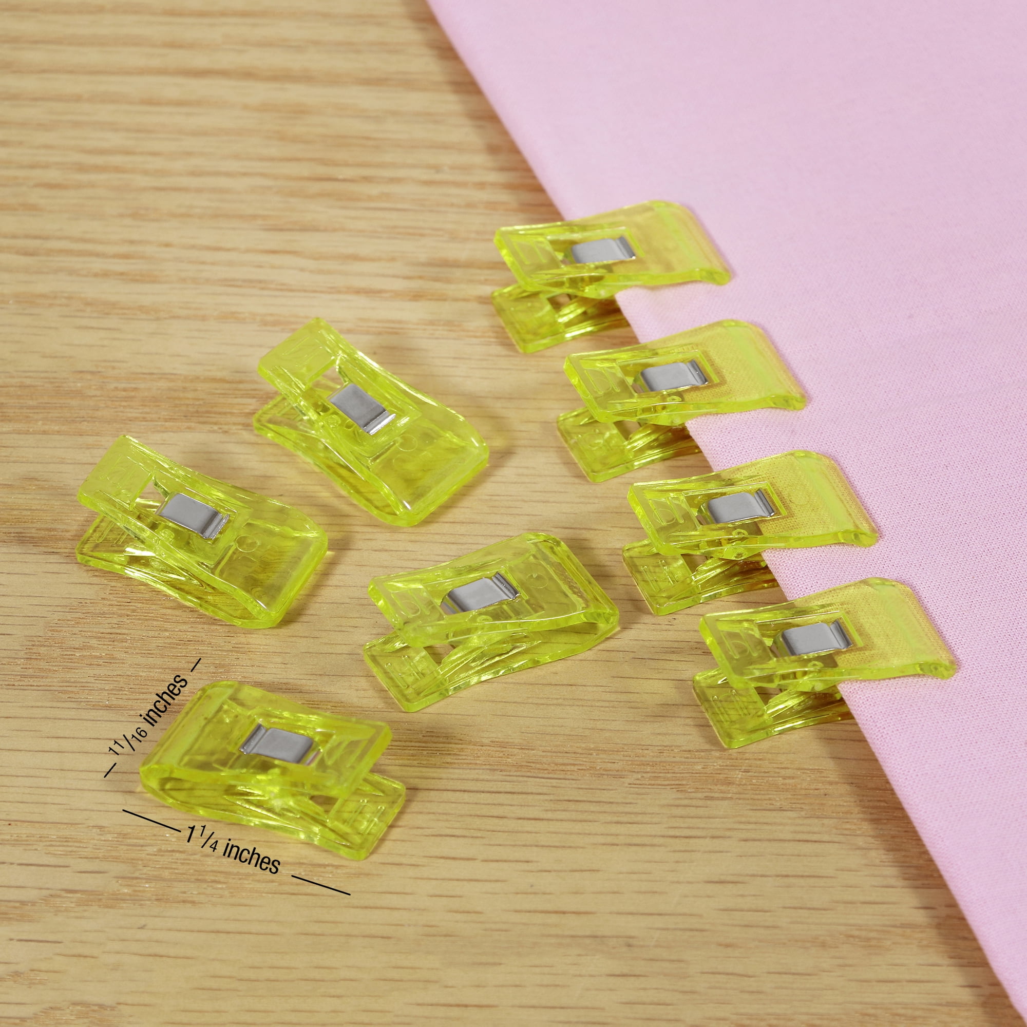 Hello Hobby Plastic Quilt Fabric Clips, Yellow (12 Count)