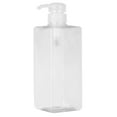 thumbnail image 2 of 2 Pcs 600ml Shower Gel Bottles Containers Plastic Pump Bottles Refillable Shampoo Container Liquid Bottle for Home Bathroom (Transparent), 2 of 6