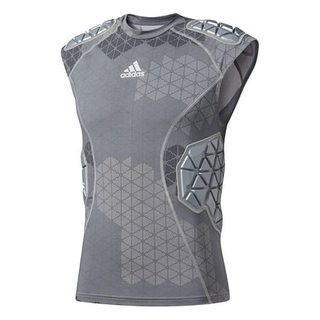 Adidas Men's Techfit Ironskin Pad Sleeveless Football Shirt, Onix / Light