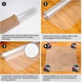 thumbnail image 6 of Office Chair Mat for Hardwood Floor: 63"x 51" Extra Large Floor Mat for Rolling Chair and Computer Desk, Clear Chair Mat Heavy Duty Plastic Protector for L Desk, Home, Gaming Easy Glide, 6 of 7