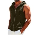 thumbnail image 5 of Sahpxhe Hoodies for Women Athletic Sleeveless Full Zip Lightweight Sweatshirt with Pockets Casual Gym Sports Vest Top Army Green S, 5 of 9