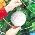 thumbnail image 4 of Axiiglly 2Pcs Christmas Balls Ornaments, 3.54" Glitter Christmas Balls with Sequins, Shatterproof Xmas Hanging Balls for Christmas Trees Decorations, Holiday Party Decor, White, 4 of 8