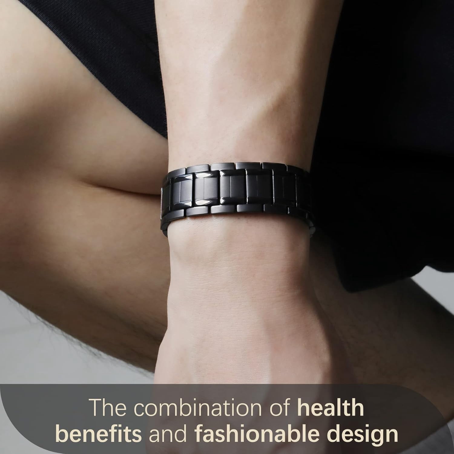 Magnetic Bracelets for Men, Stainless Steel Bracelets with 3X Magnets，8.6inches（22cm）