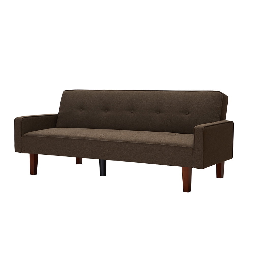 Kepooman Modern Futon Sofa Convertible Sofa Bed, 3-Seat Multi-function Sofa Couch, Brown Kepooman Modern Futon Sofa Convertible Sofa Bed, 3-Seat Multi-function Sofa Couch, Brown