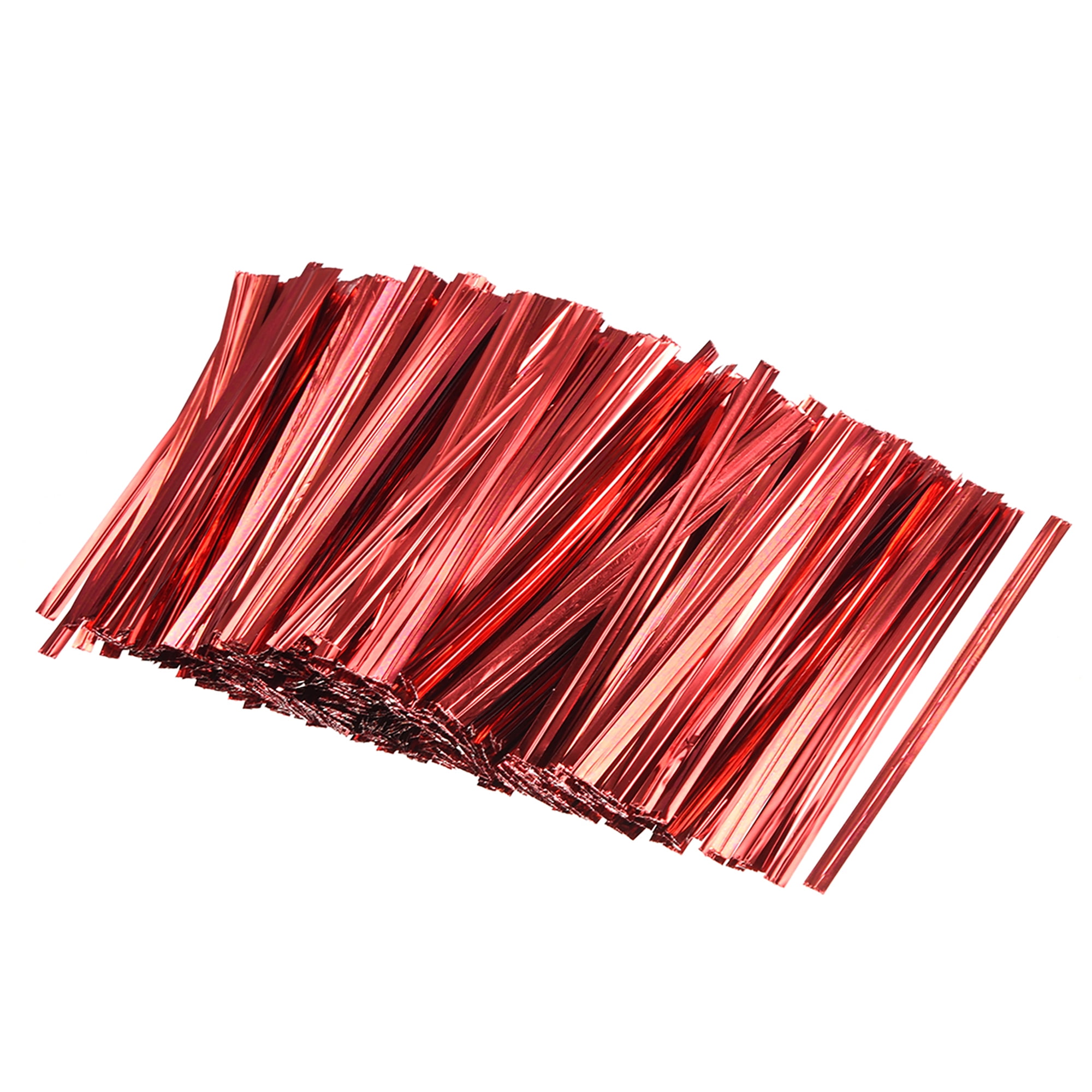 3Inches Metallic Twist Ties for Bags Red 1000pcs