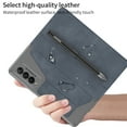 thumbnail image 6 of Allytech Z Fold 3 Case 2021, Z Fold 3 Wallet Case, Premium PU Leather Kickstand Cards Holder Pencil Slot Shockproof Protective Wallet Case Cover for Samsung Galaxy Z Fold 3 2021 5G, Black, 6 of 9