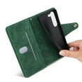 thumbnail image 5 of SaniMore for Samsung Galaxy S24 Ultra Case, PU Leather 2 in 1 Zipper Wallet Removeable Wris Strap Card Slots Cash Pocket Kickstand Shockproof Anti-fall Full Protective Shell, BGreen, 5 of 8