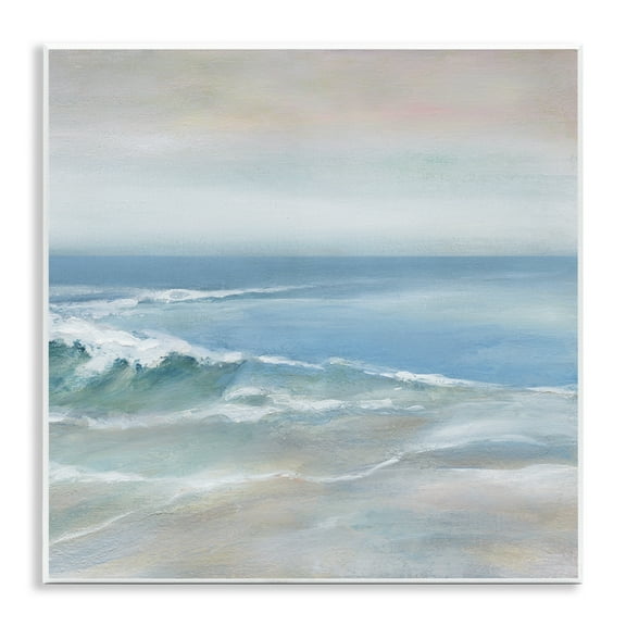 Stupell Industries Cresting Waves Near Shore Nautical & Beach Painting Unframed Art Print Wall Art, 12 x 12