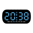 thumbnail image 2 of Reloj despertador digital LED para decoración del hogar, fecha, semana, temperatura, escritorio Azul, 2 of 9
