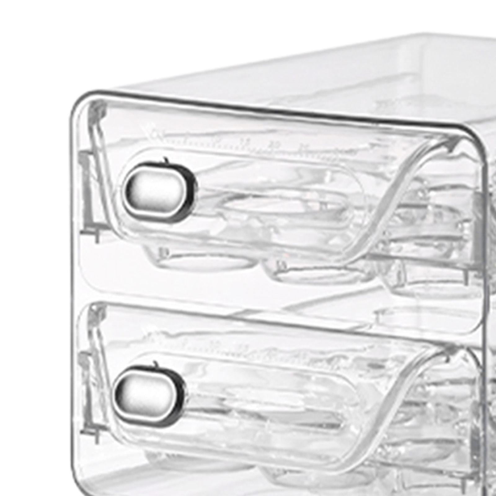 Eggs Organizer Drawer Fridge Egg Drawer Organizer Bins Reusable Stackable Egg Holder Tray Eggs Container for Cupboard Refrigerator Cabinet 24 Grids