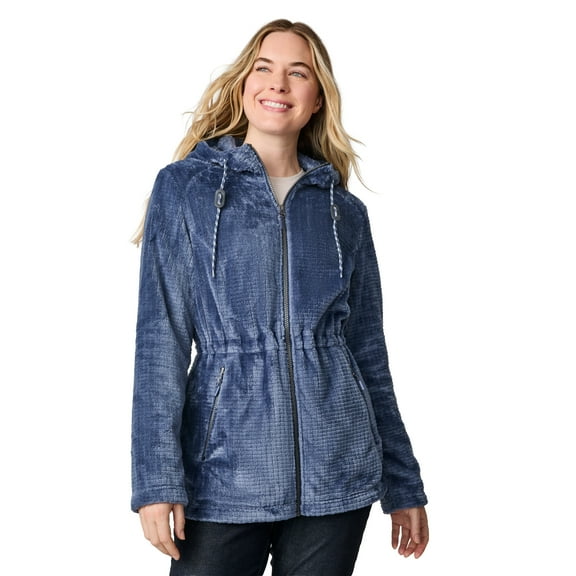 Free Country Women's Grid Butter Pile® Anorak Jacket Stormy M