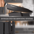 thumbnail image 6 of Astercook Knife Set, 15-Piece Kitchen Knives Set with Built-in Sharpener, German Stainless Steel Knife Block Sets with Anti-Rust Coating & PP Ergonomic Handle, Dishwasher Safe Black, 6 of 9