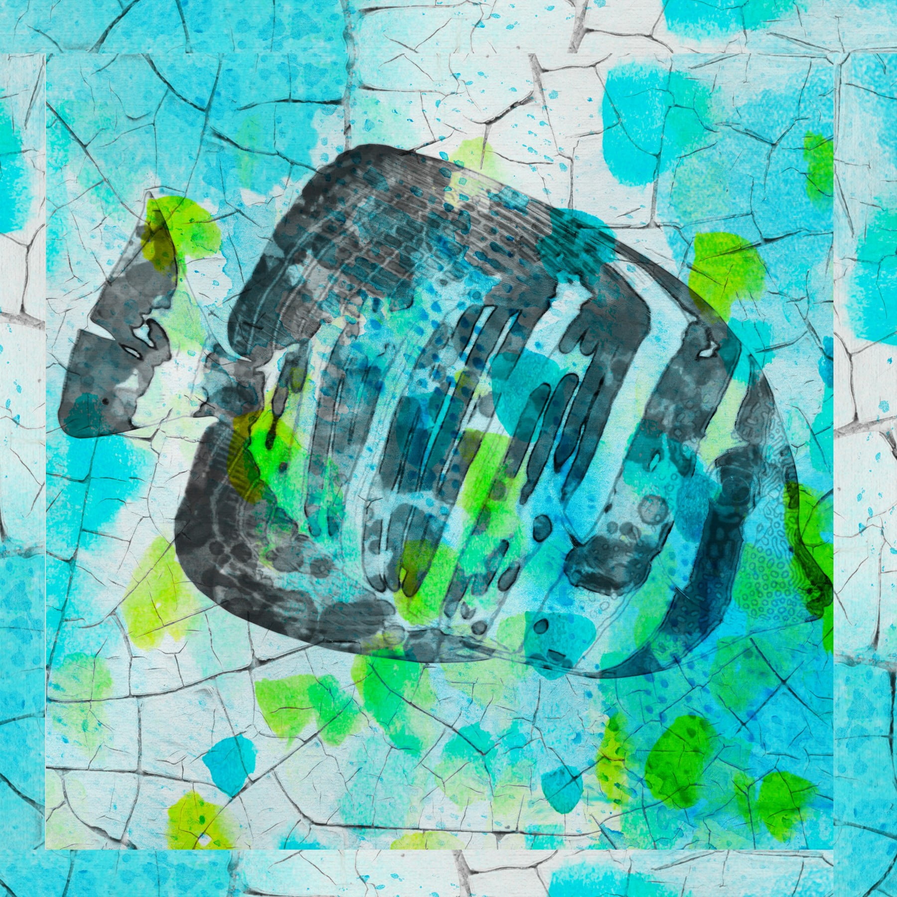 "The Reefs Inhabitant" Painting Print on Wrapped Canvas