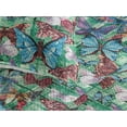 thumbnail image 3 of Ambesonne Wings of Spring Quilted Bedspread Set 3 Pcs, Colorful Butterfly, King, Shamrock Green Redwood, 3 of 4