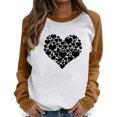thumbnail image 2 of Qiopertar Mode Femmes Imprimé Col Rond Pull Manches Longues Blouse Confortable Chandail en Molleton Liquidation Livraison Gratuite à Moins de 5$ jusqu'à 90 % de Réduction, 2 of 6