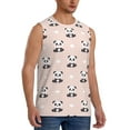 thumbnail image 2 of Uemuo Cute Panda Pattern Men's Sleeveless T-Shirt,Muscle Athletic Tank Top, Moisture-wicking Quick-dry Breathable Classic Tee Top for Gym Run Outdoor Sports-XX-Large, 2 of 8