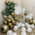thumbnail image 4 of 40 globos de látex de color verde aguacate de 10 pulgadas para decoración de baby shower, bodas, globos dorados metálicos, suministros para fiestas de cumpleaños, 4 of 5