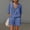 Blue, variant on 2PC Fashion Summer Casual Woman Round Neck Sleeveless Blouse Loose Pockets Pants Sets XXXL