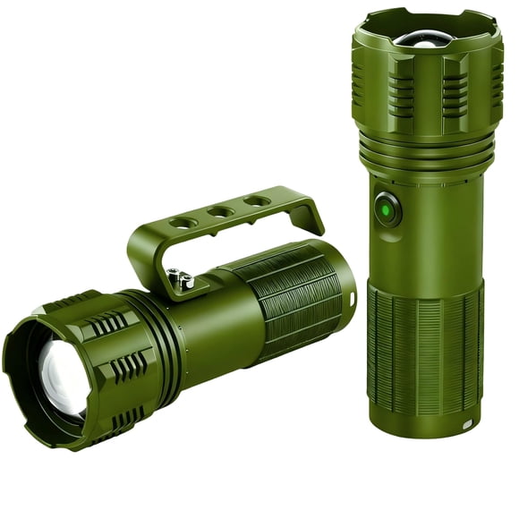 Linterna ZioeYiue de alta luminosidad recargable, 5 modos, color verde
