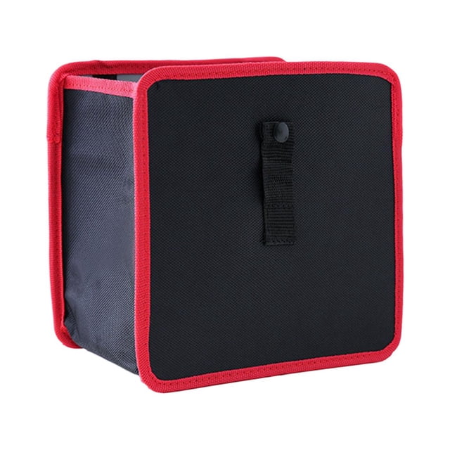 Foldable Car Trash Can Hanging Garbage Bin Tear Resistant Car Trash Bag Storage Red