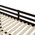 thumbnail image 3 of Kumix Bunk Bed with Trundle, Twin over Twin Bunk Bed with Full Length Guardrail and Storage Staircase for Teens Adults, Wood Bunk Bed for Bedroom, Twin Size Trundle, Noise-Free, Espresso, 3 of 7