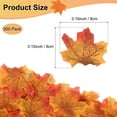 thumbnail image 3 of Paquete de 300 hojas de arce artificiales, hojas falsas de otoño para Acción de Gracias/Boda/Fiestas [8 cm, borde rojo amarillo], 3 of 7