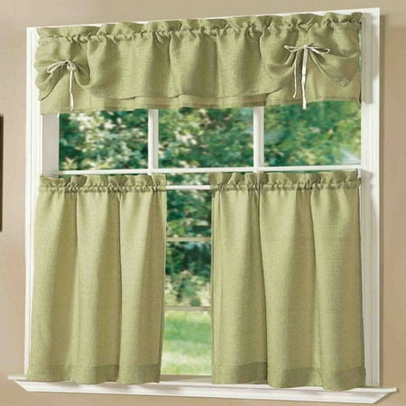 Dainty Home Lucia Kitchen Window Curtain Set Of 3 Walmart Com