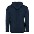 thumbnail image 3 of Olyvenn Men's Winter Solid Color Cardigan Long Sleeve Hooded Casual Blouse Tops Coat Fleece Puffer Jacket Thick Cotton Padded Overcoat Dark Blue 14, 3 of 7