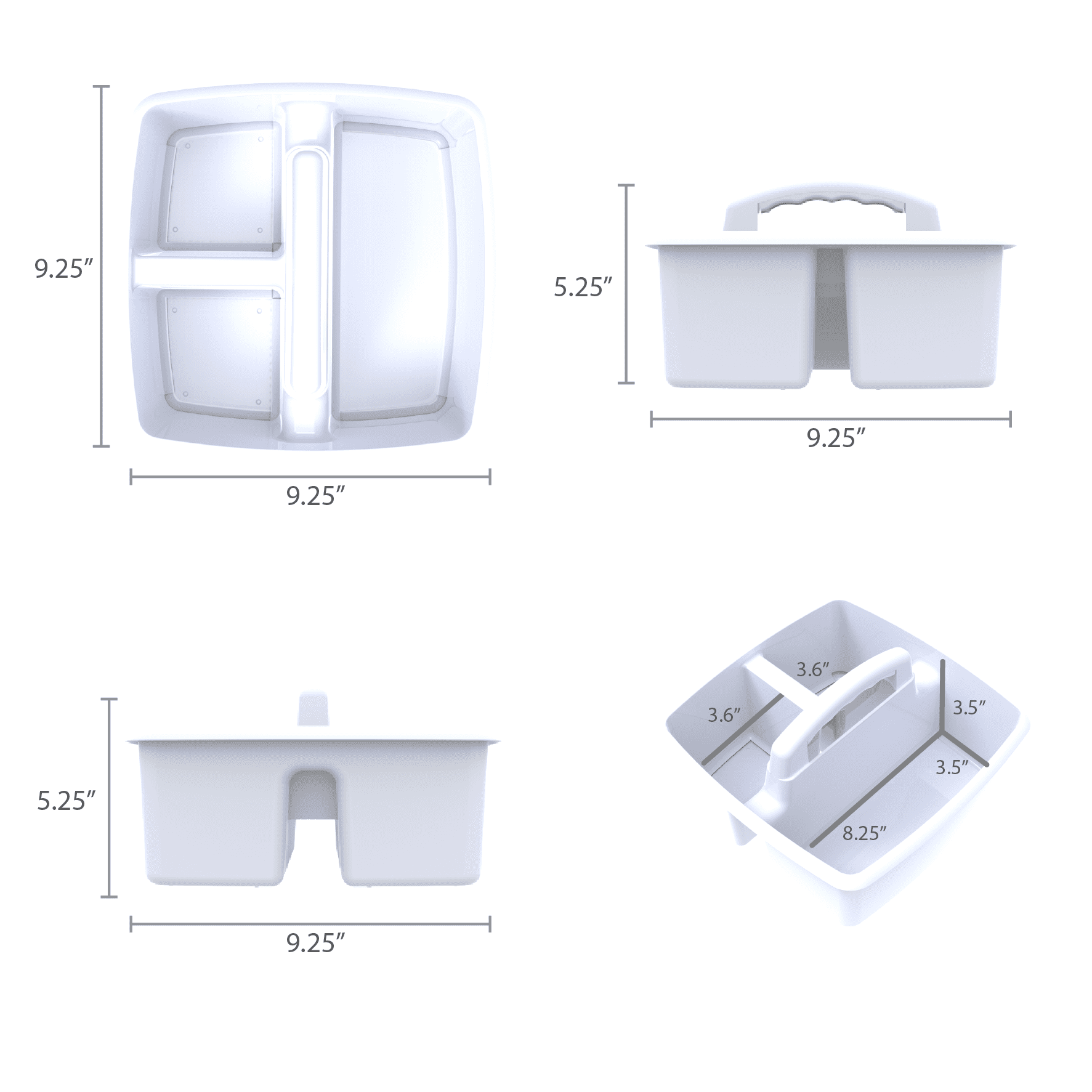 Pen+Gear Plastic Caddy, Craft and Hobby Organizer, Arctic White