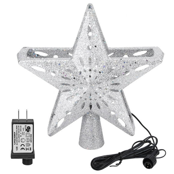 Étoile de Noël 25x9.5x27cm 100-240V Projecteur de Lumière, Lumière de Projecteur d'Étoile, Vacances pour l'Argent de Noël US