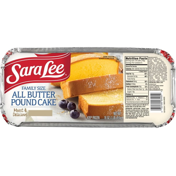 Sara Lee Vanilla Pound Cake, 16 Ounce 12 per case.