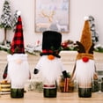 thumbnail image 2 of Christmas Wine Sweater - 3Pcs Santa, Reindeer and Snowman Cover for Red Wine Bottles - Christmas and New Year Party Decoration, 2 of 8