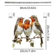 thumbnail image 3 of Fwttom Acrylic Three Decorative Birds Stained Glass Exterior Branches Wall Hanging, 3 of 6
