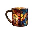 thumbnail image 1 of Taza de café con vitral, mosaico, cerámica, 350 ml, colorida, 1 of 2