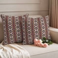 thumbnail image 2 of Country Boho Outdoor Waterproof Pillow Covers, Vintage Farmhouse Traditional Pattern Decorative Square Throw Pillowcase Sofa Cushion Sham for Patio/Couch/Chair, 24"x24" 2 Pack, 2 of 8