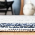 thumbnail image 4 of SAFAVIEH Striped Kilim Rada Striped Cotton Area Rug, Ivory/Navy, 8' x 10', 4 of 7